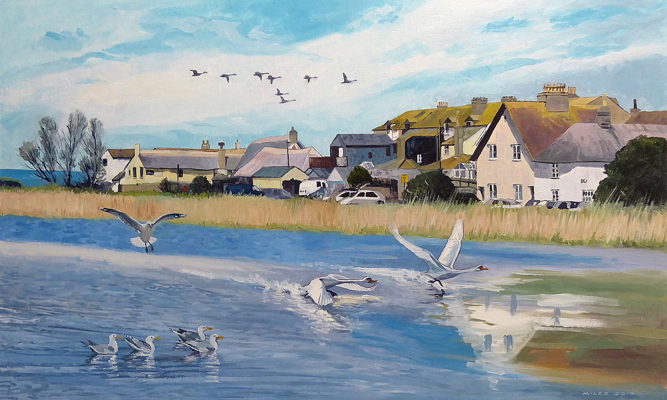 Devon-Landscape-Painting-Gerry-Miles-Aerial-display-at-Torcross.jpg