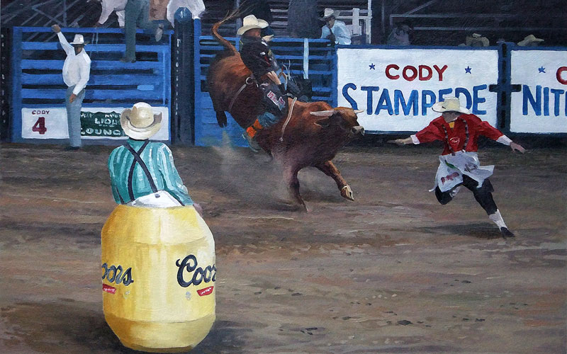 Bull Riding at the Cody Stampede